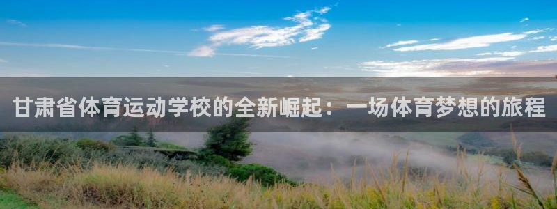 vsport体育官方正版app娱乐:甘肃省体育运动学校的全新